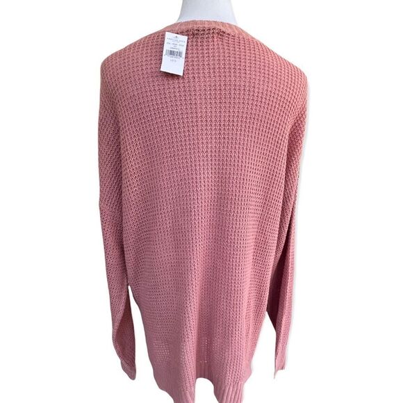 American Eagle Lightweight Open Knit Dusty Rose Long Sleeve Top/ Sweater Small - Picture 3 of 7